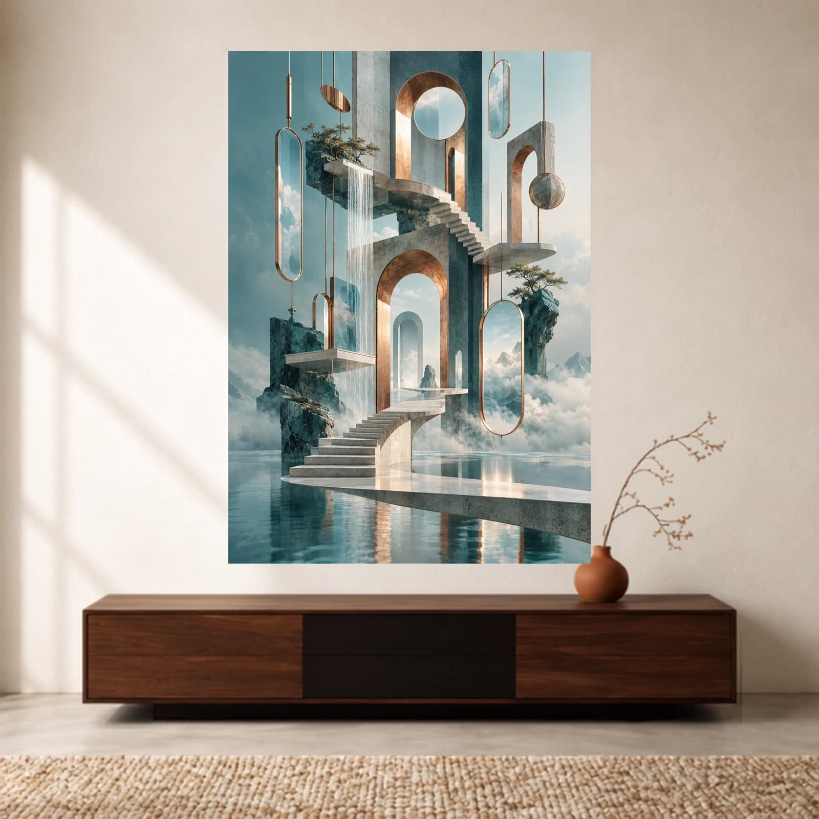 Floating Temple paper print
