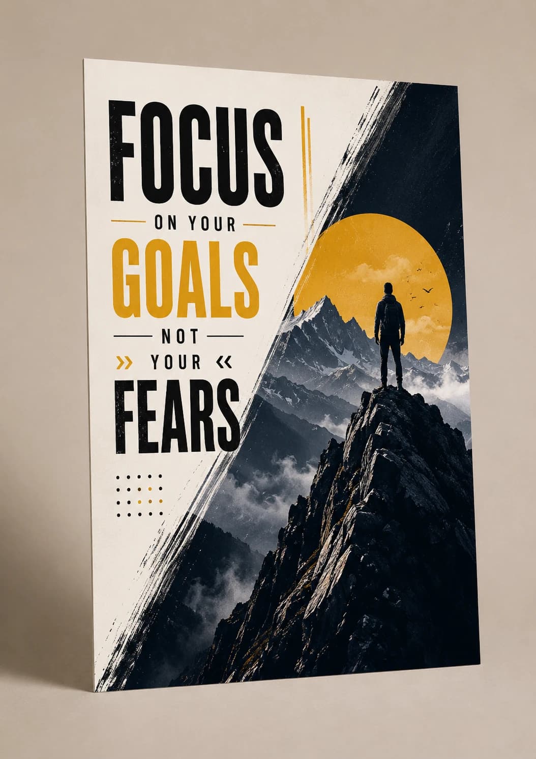 Goals Not Fears paper print