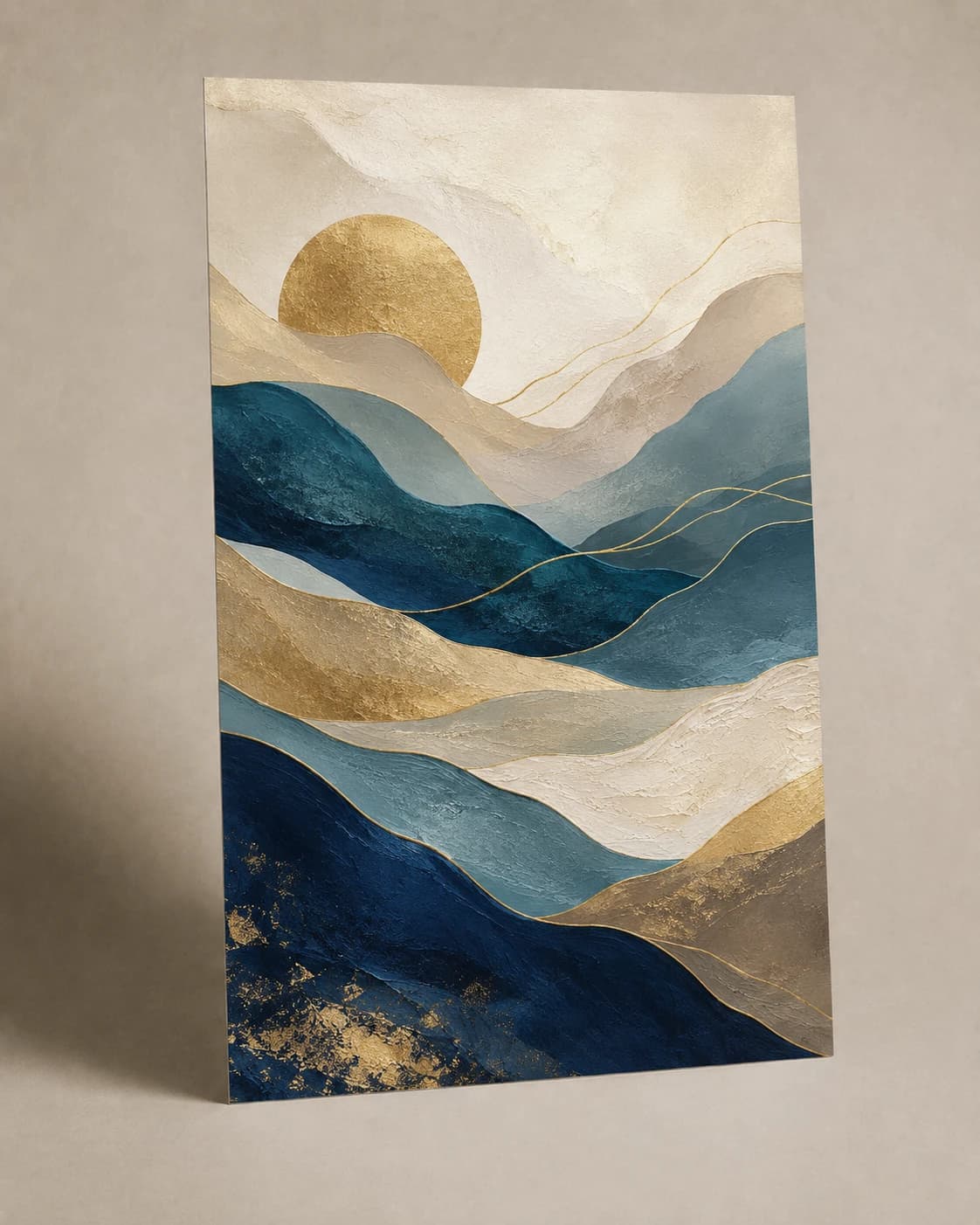 Golden Peaks paper print view 2
