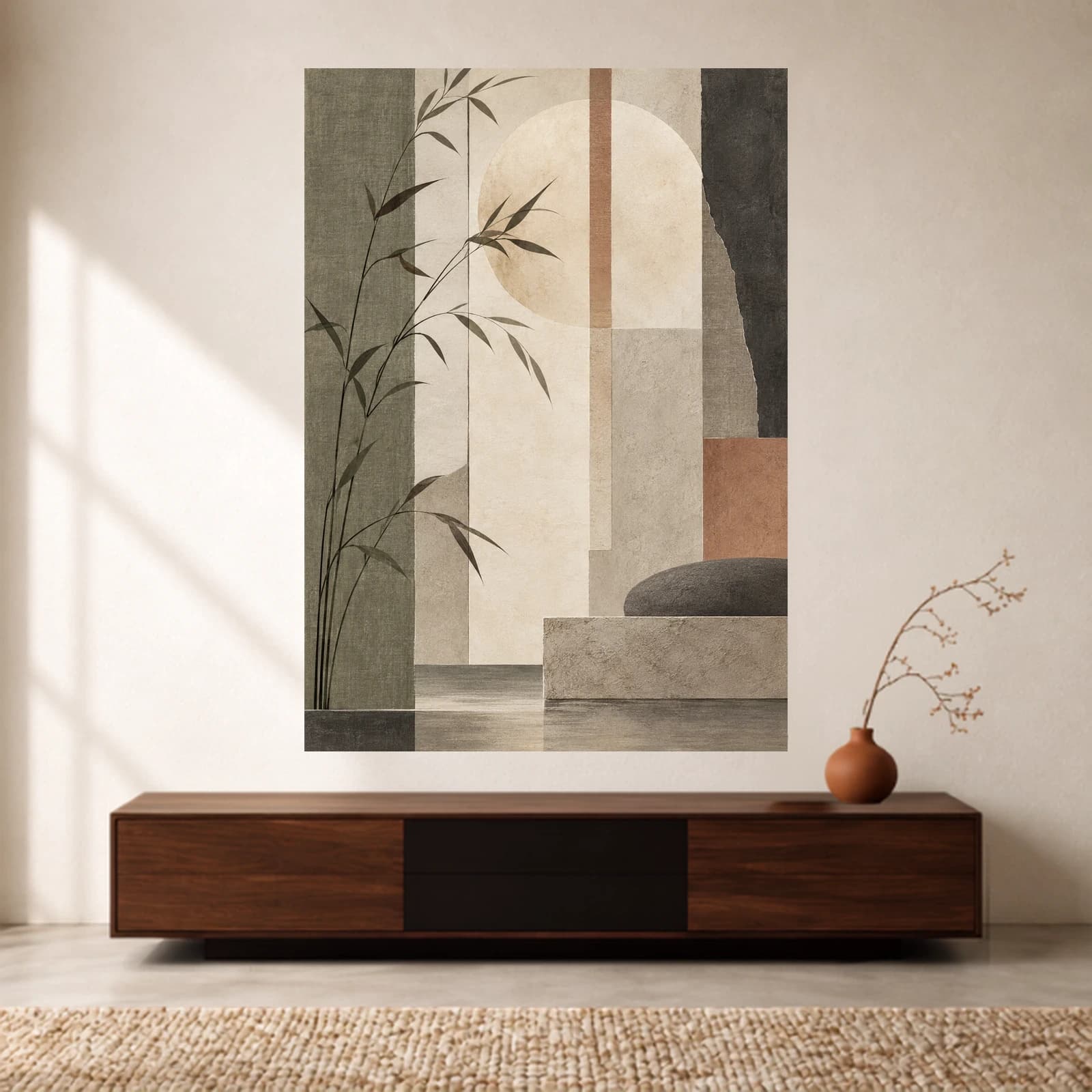 Japandi Moonlight paper print
