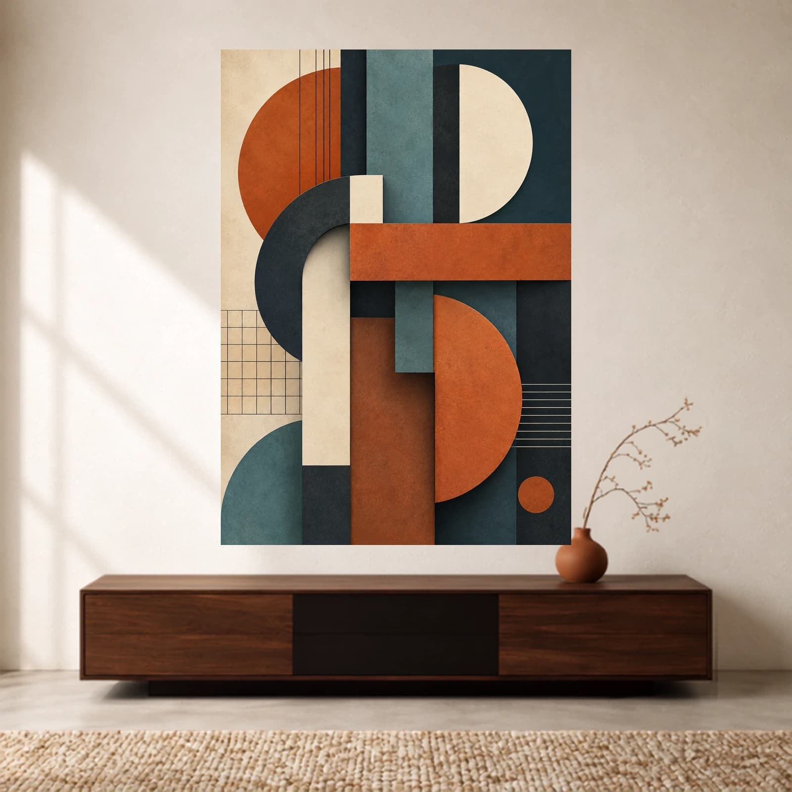 Mid-Century Structure paper print