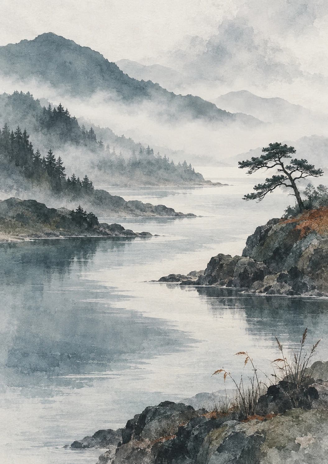 Misty River Valley