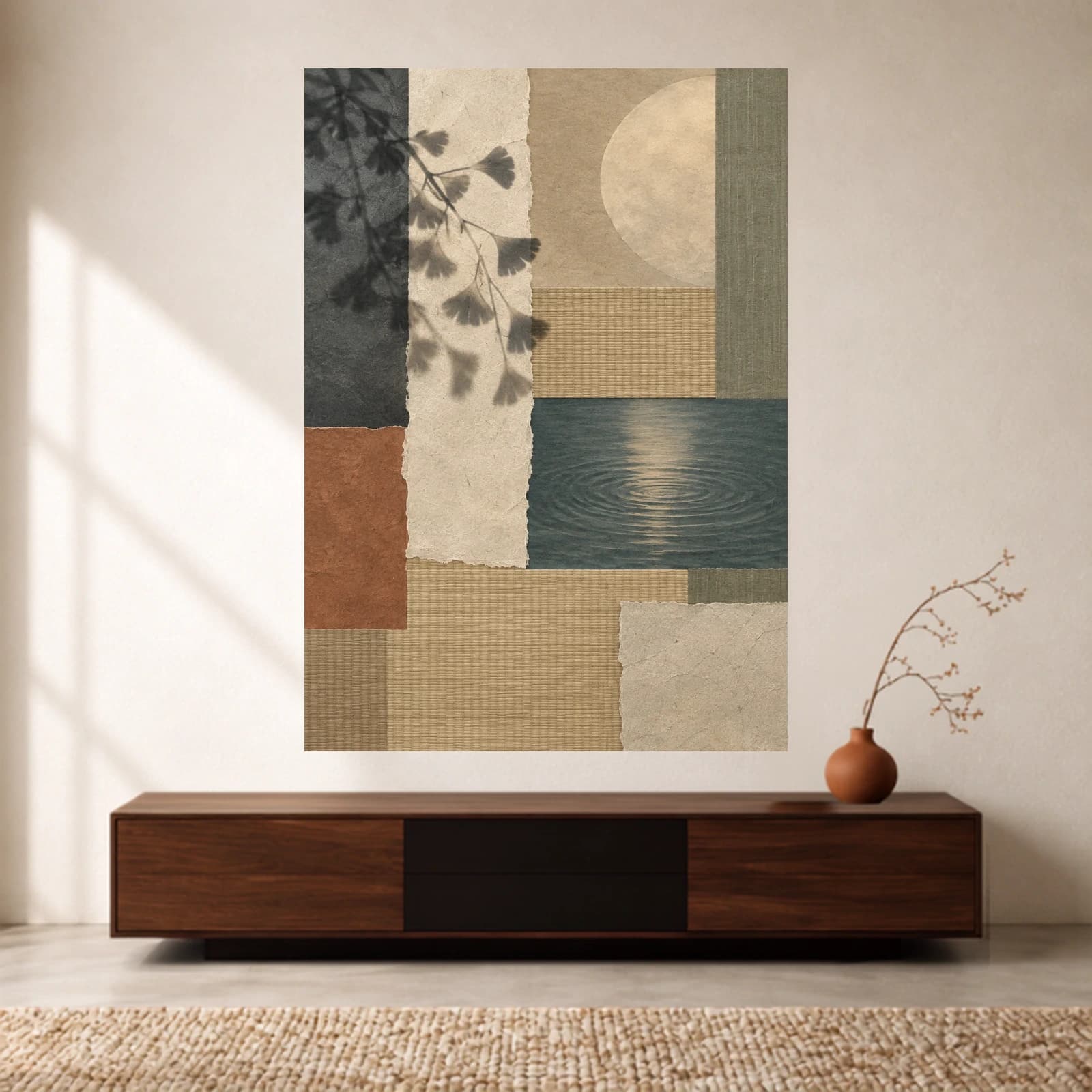 Moonlit Ginkgo paper print