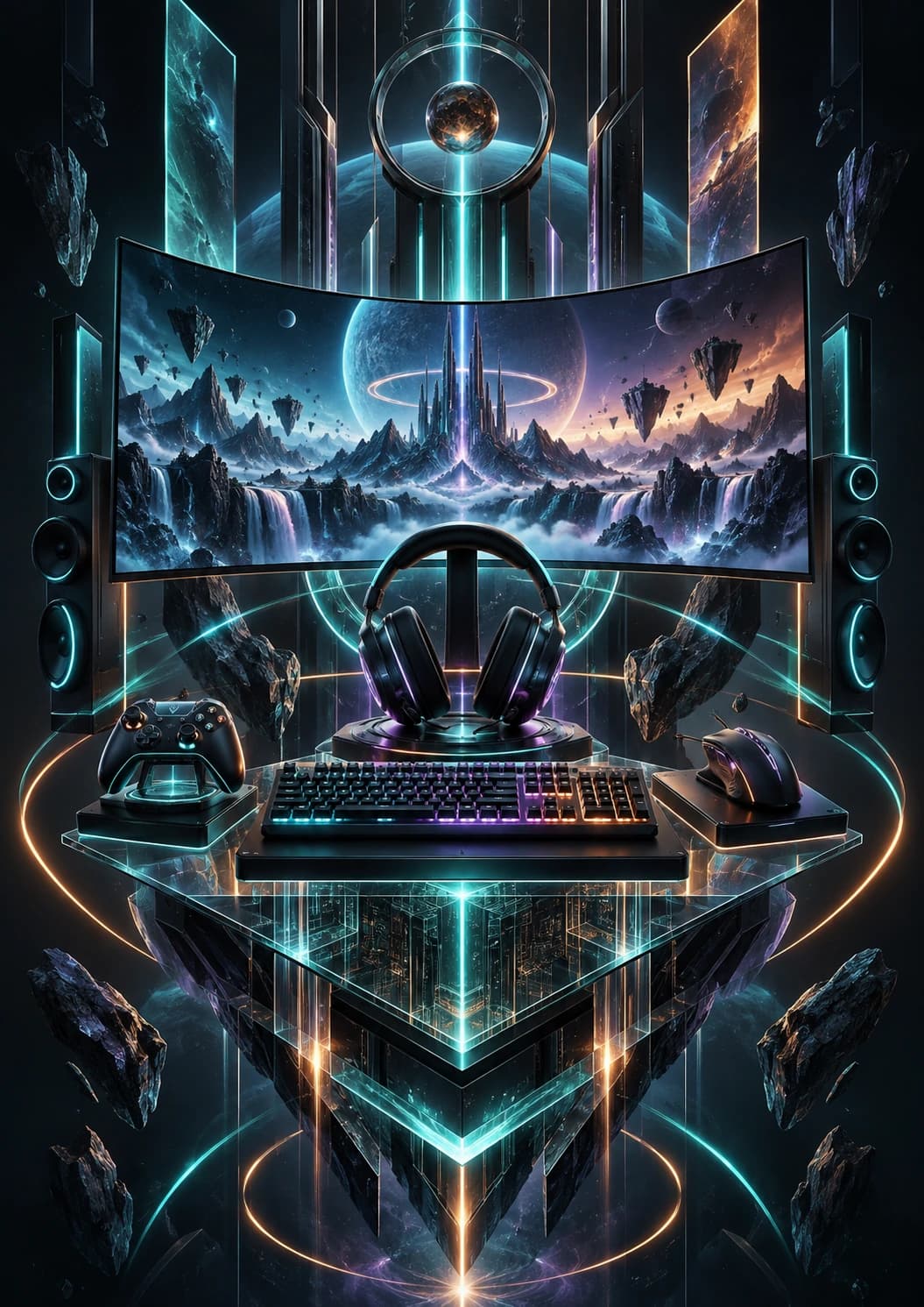 Neon Gaming Shrine