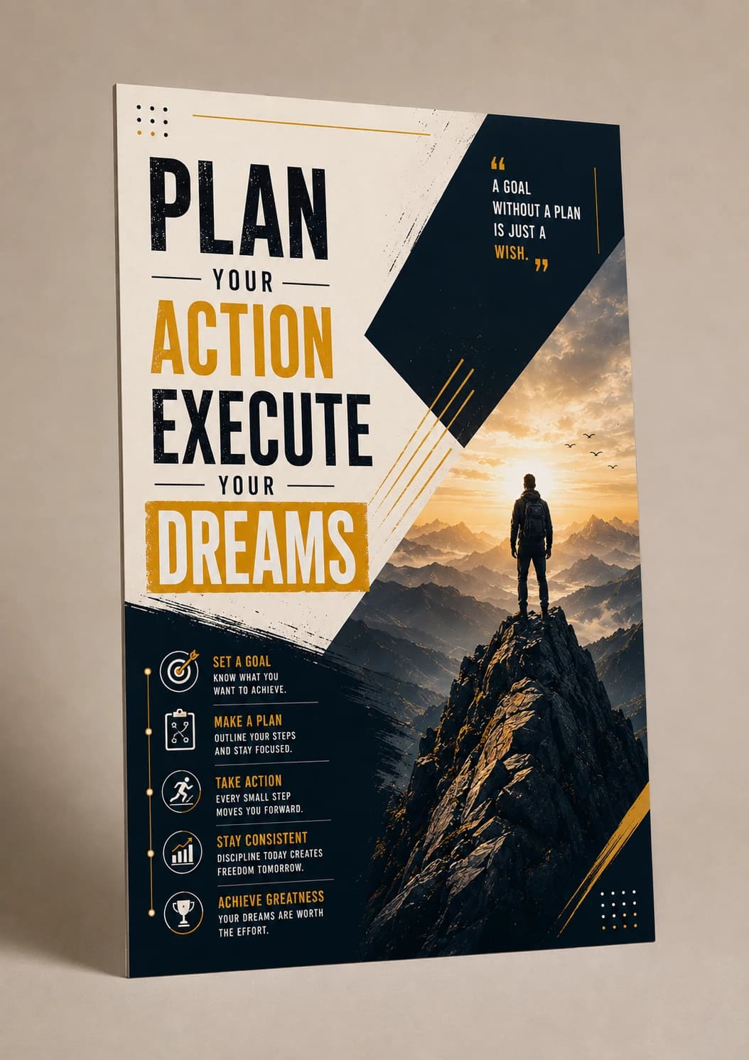 Plan Your Action paper print view 2