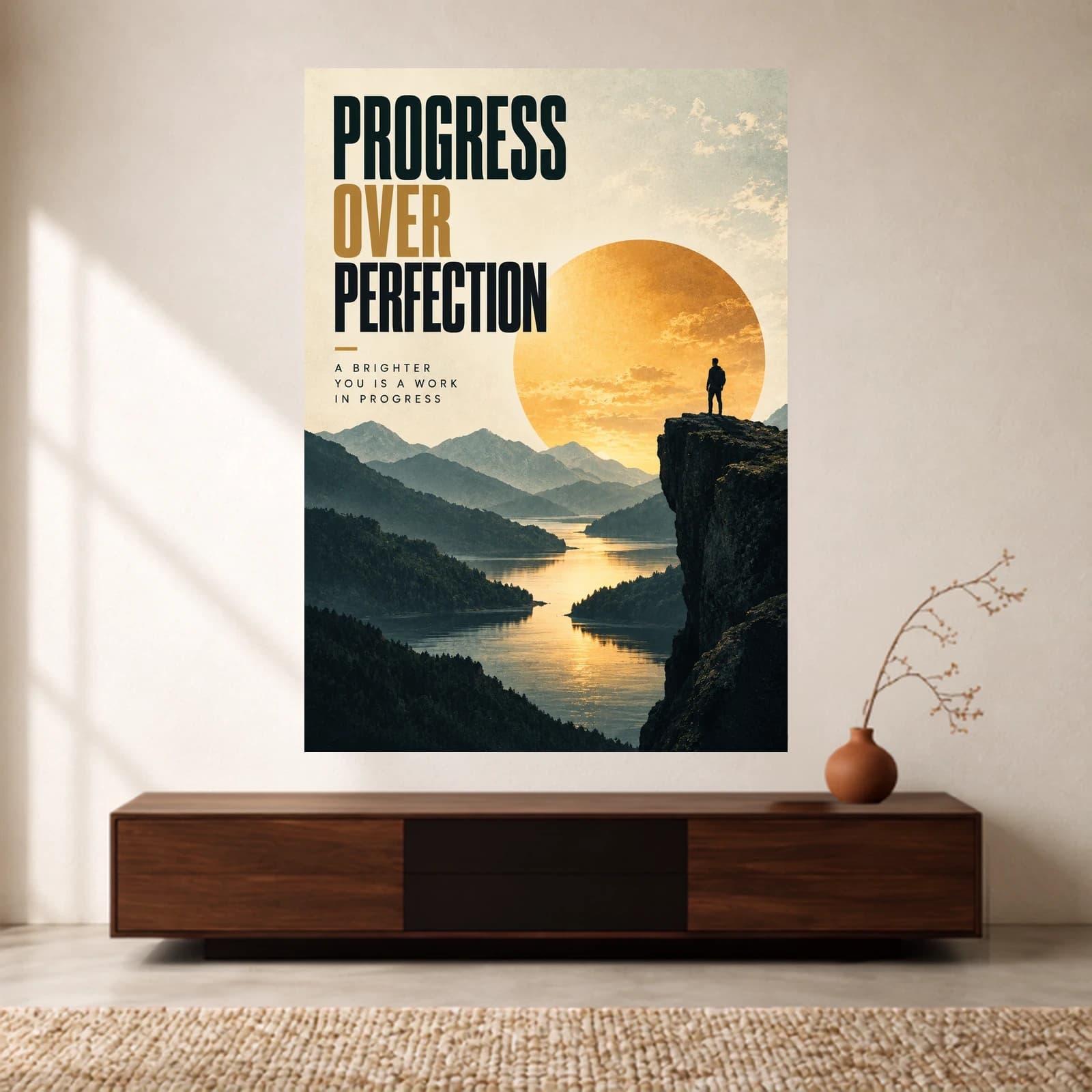 Progress Over Perfection paper print