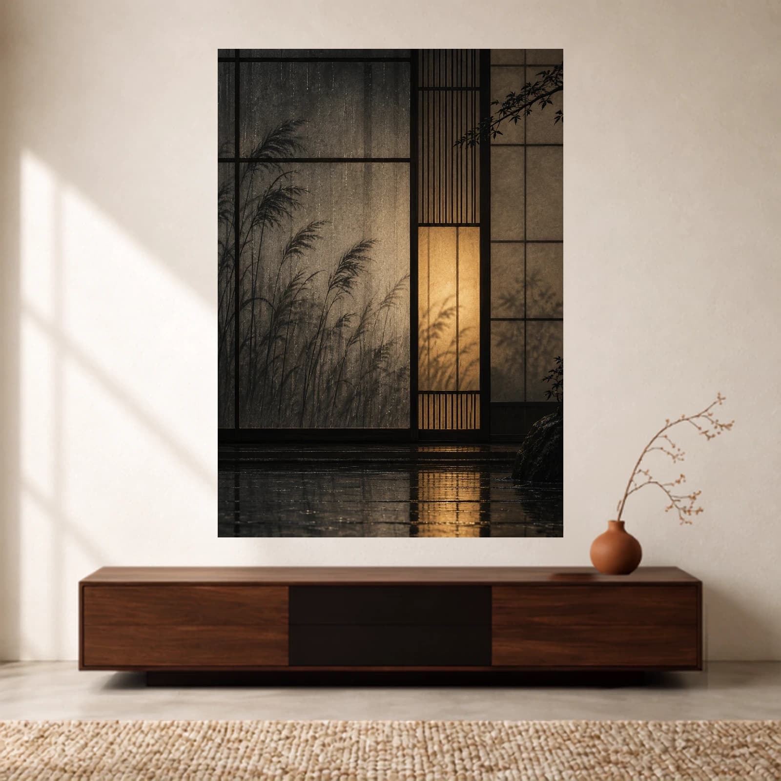 Rainlit Shoji paper print