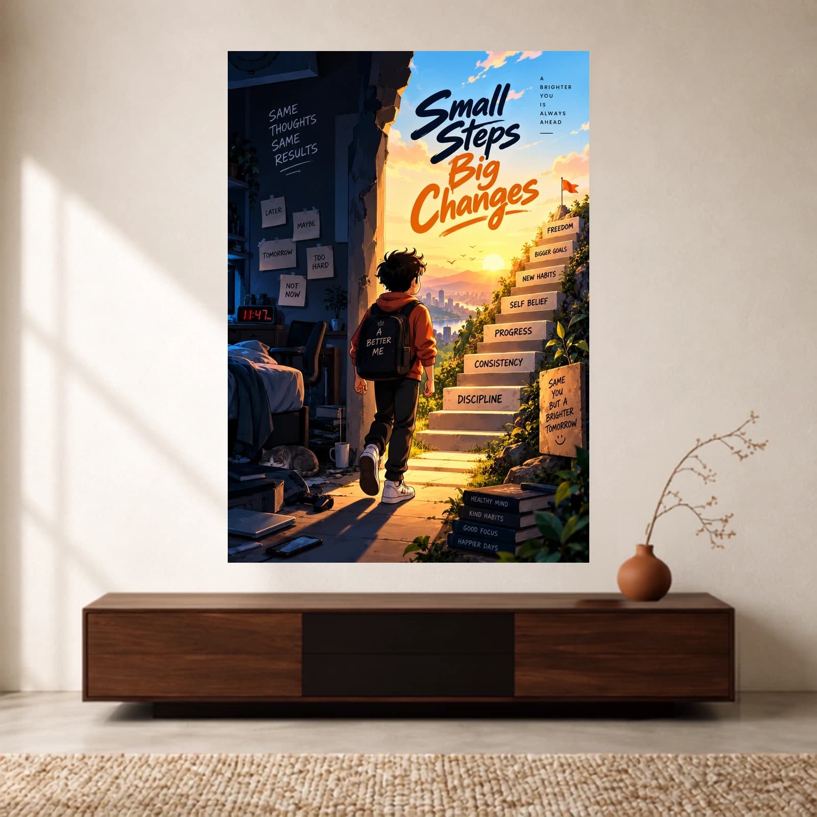 Small Steps, Big Changes paper print
