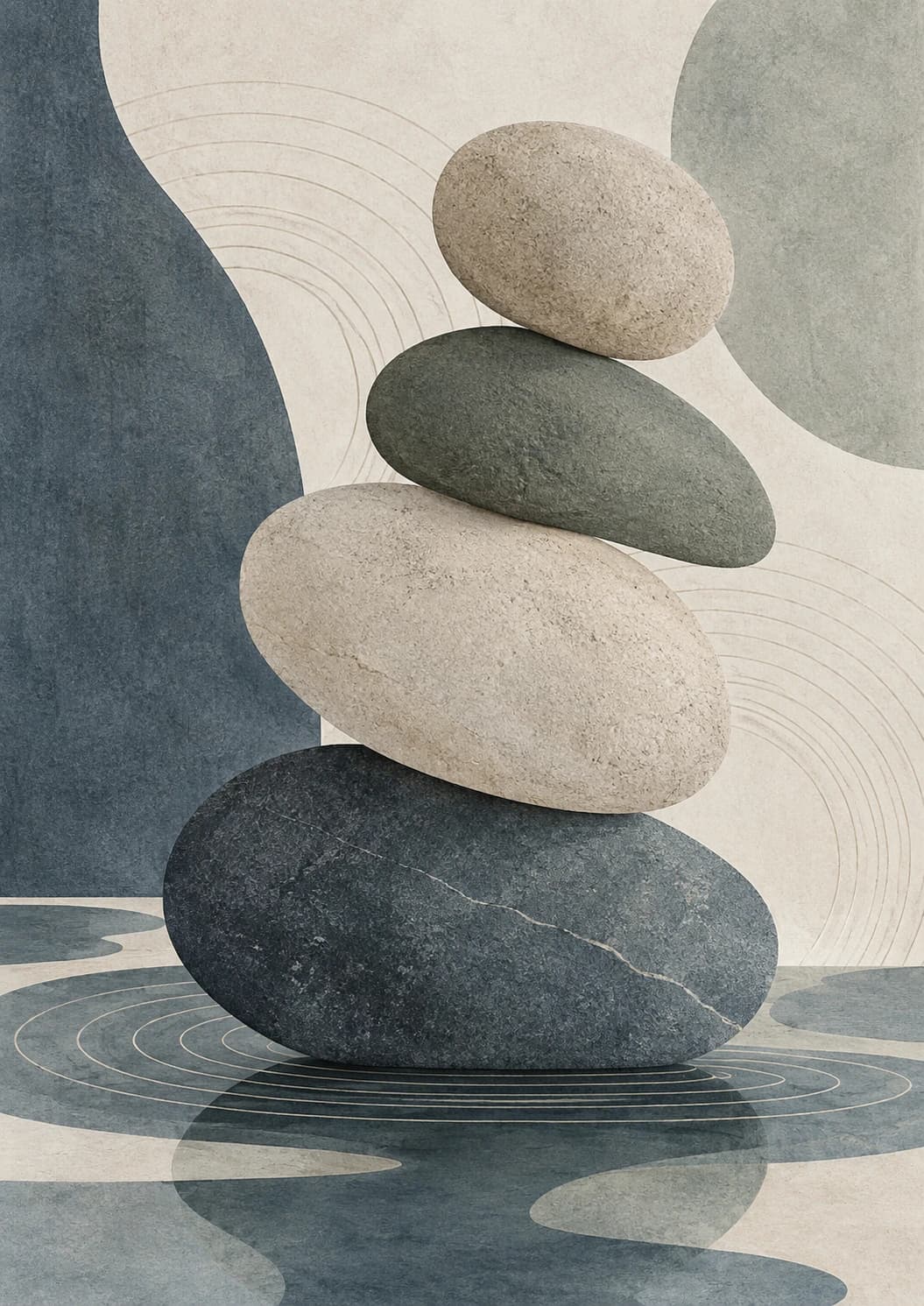Stone Cairn Reflections