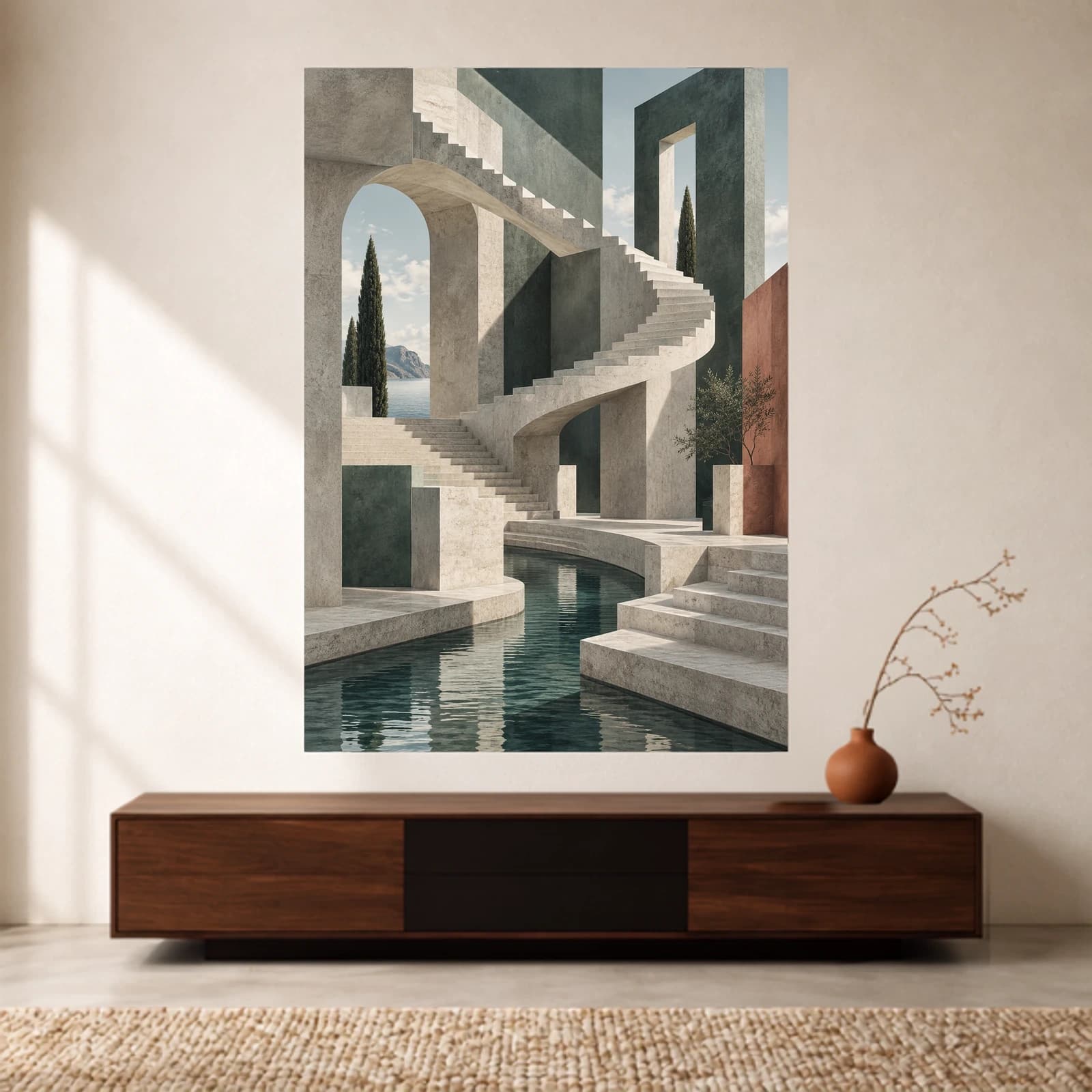 Stone Courtyard paper print