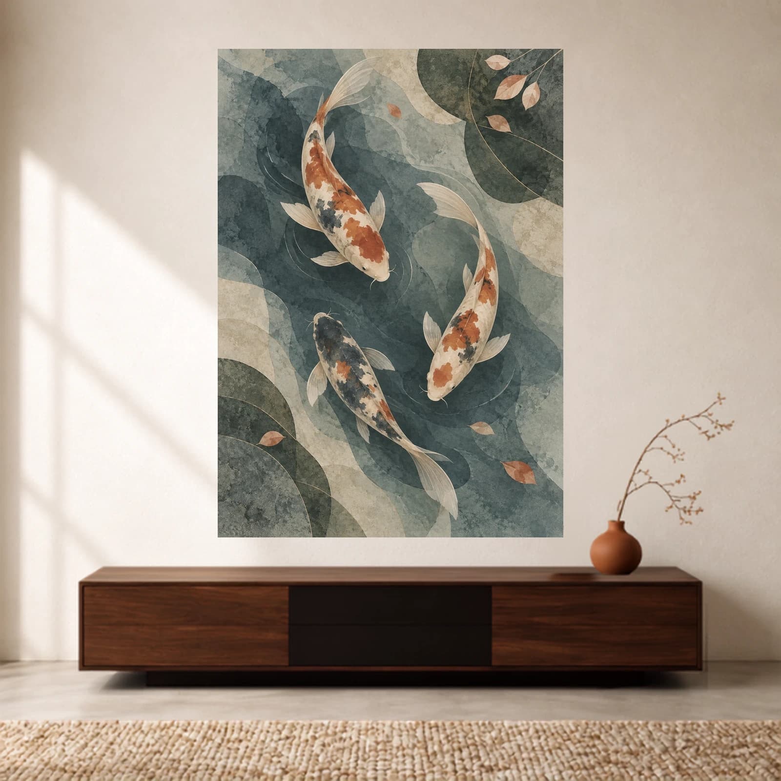 Tranquil Koi Pond paper print