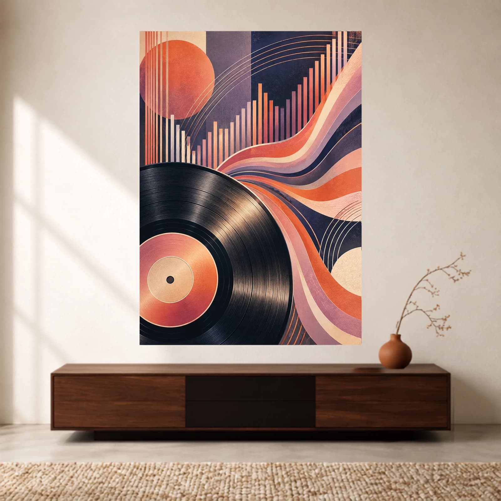 Vinyl Waves paper print
