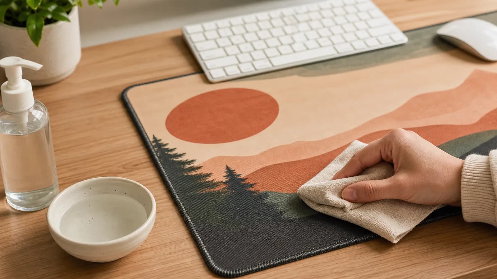 How to care for a printed desk mat