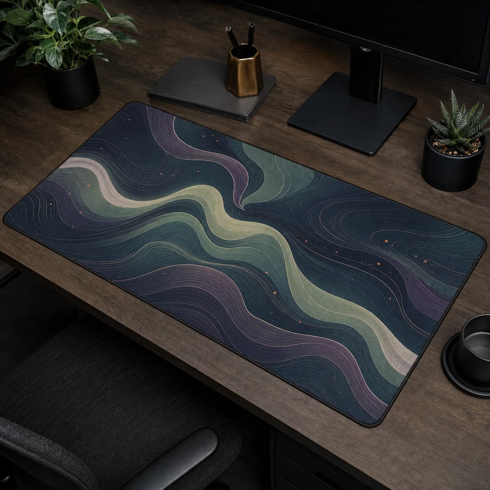Aurora Lines Desk Mat