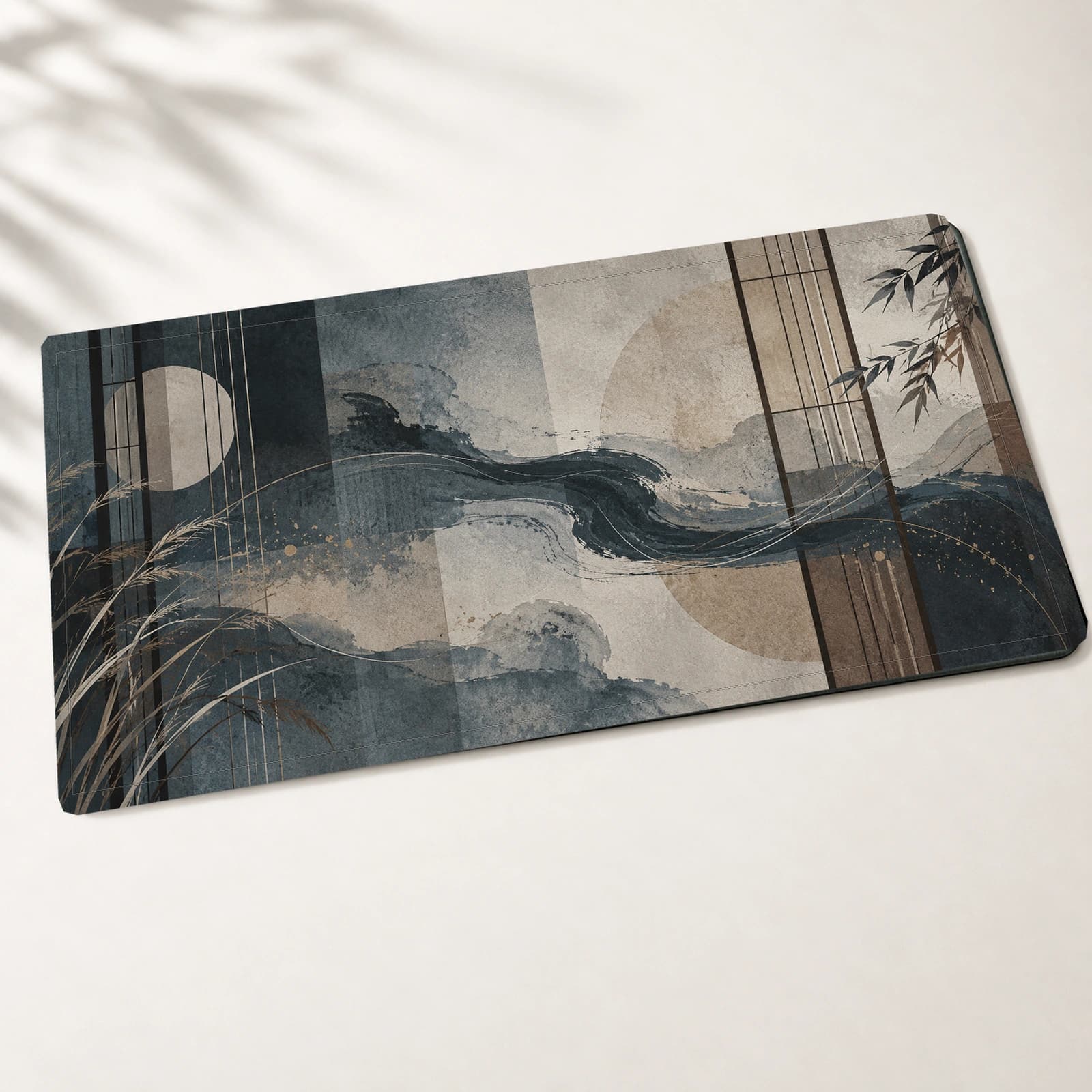 Ink Wash Shore Desk Mat
