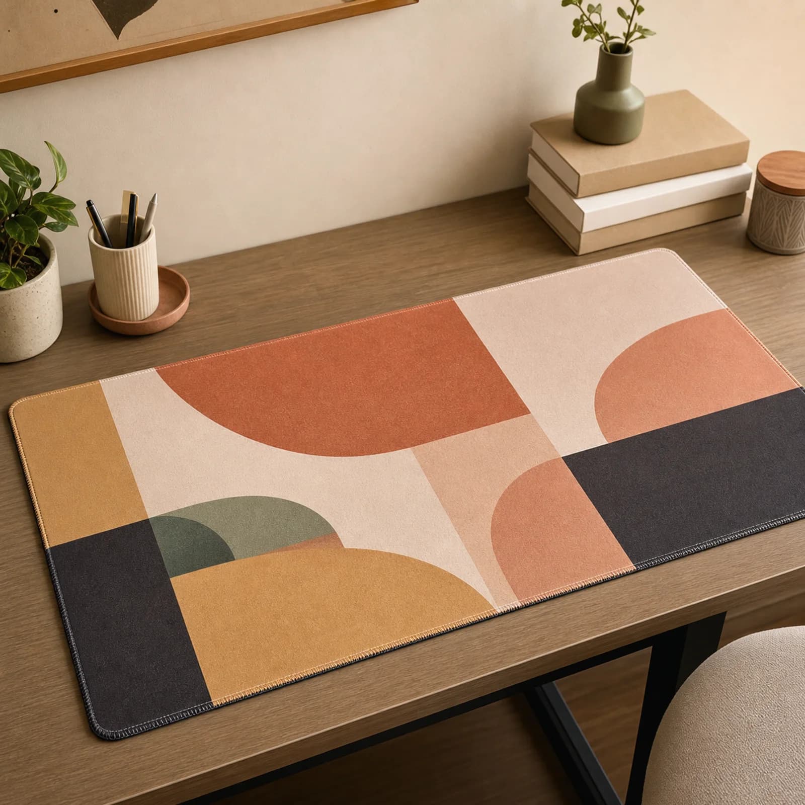 Sunset Blocks Desk Mat