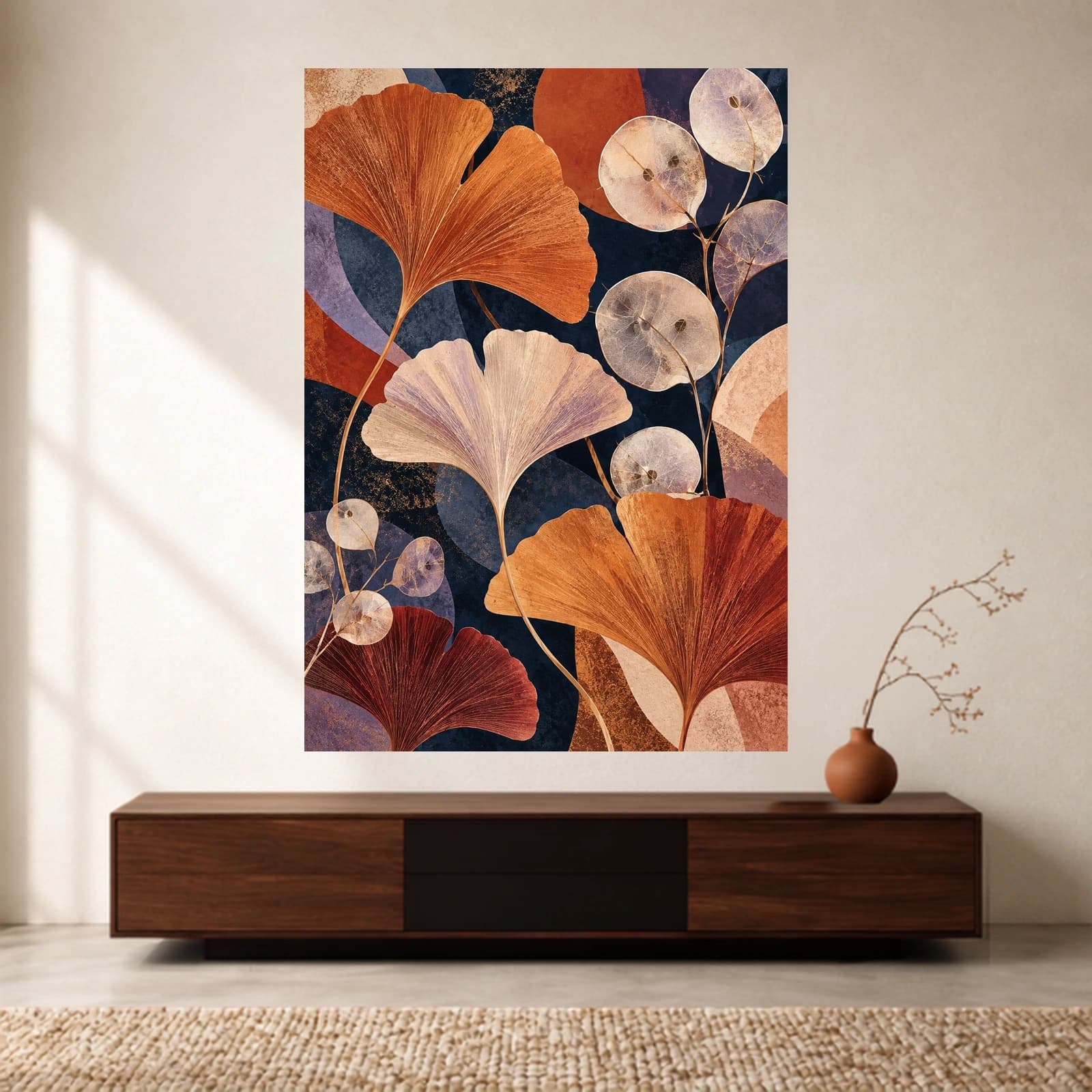 Copper Ginkgo paper print
