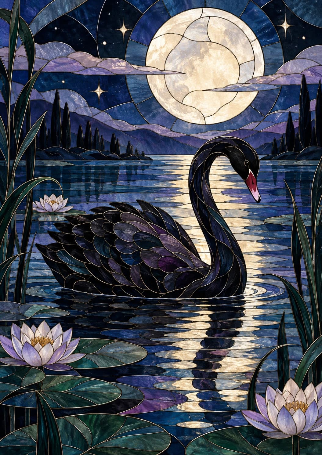 Moonlit Swan