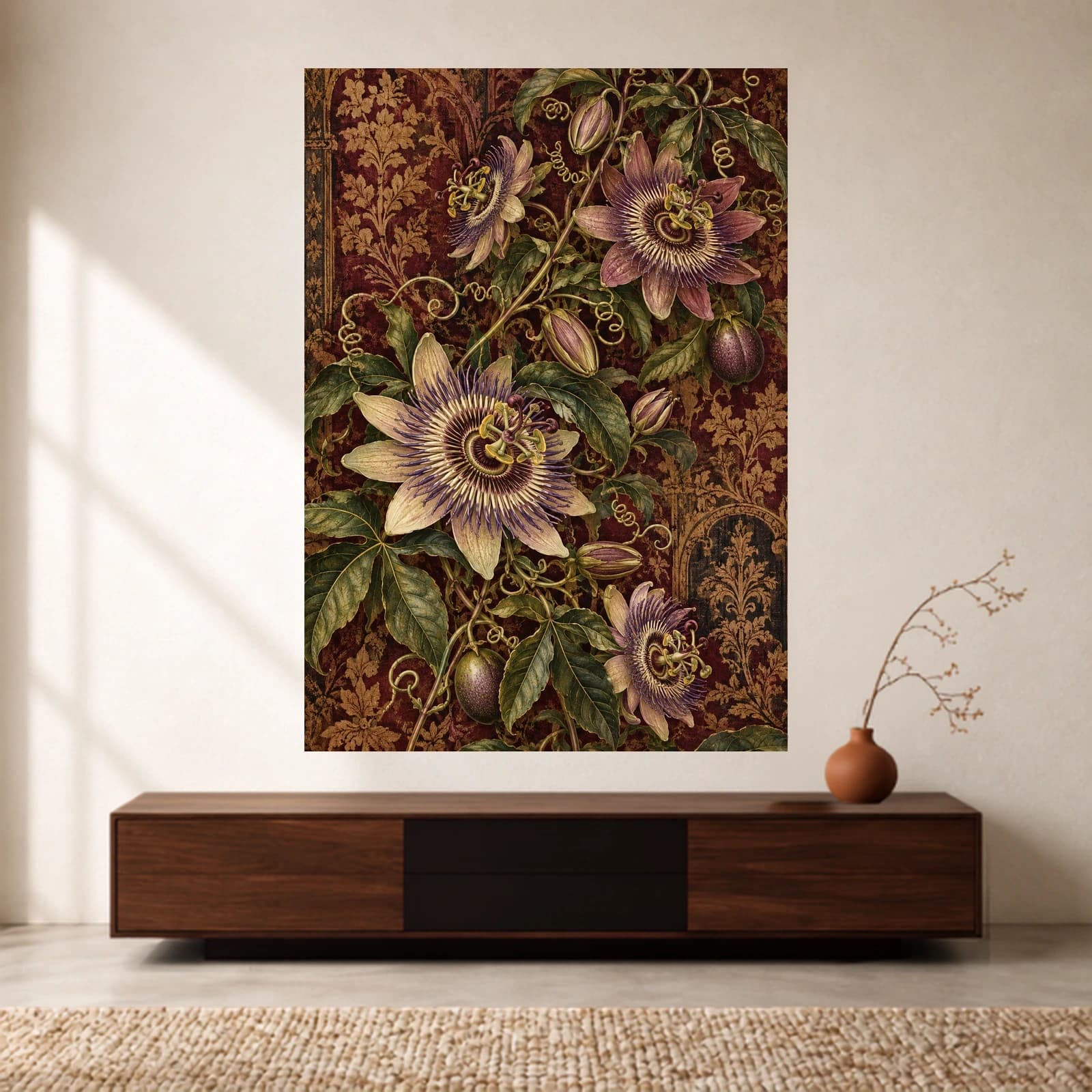 Passionflower Tapestry paper print