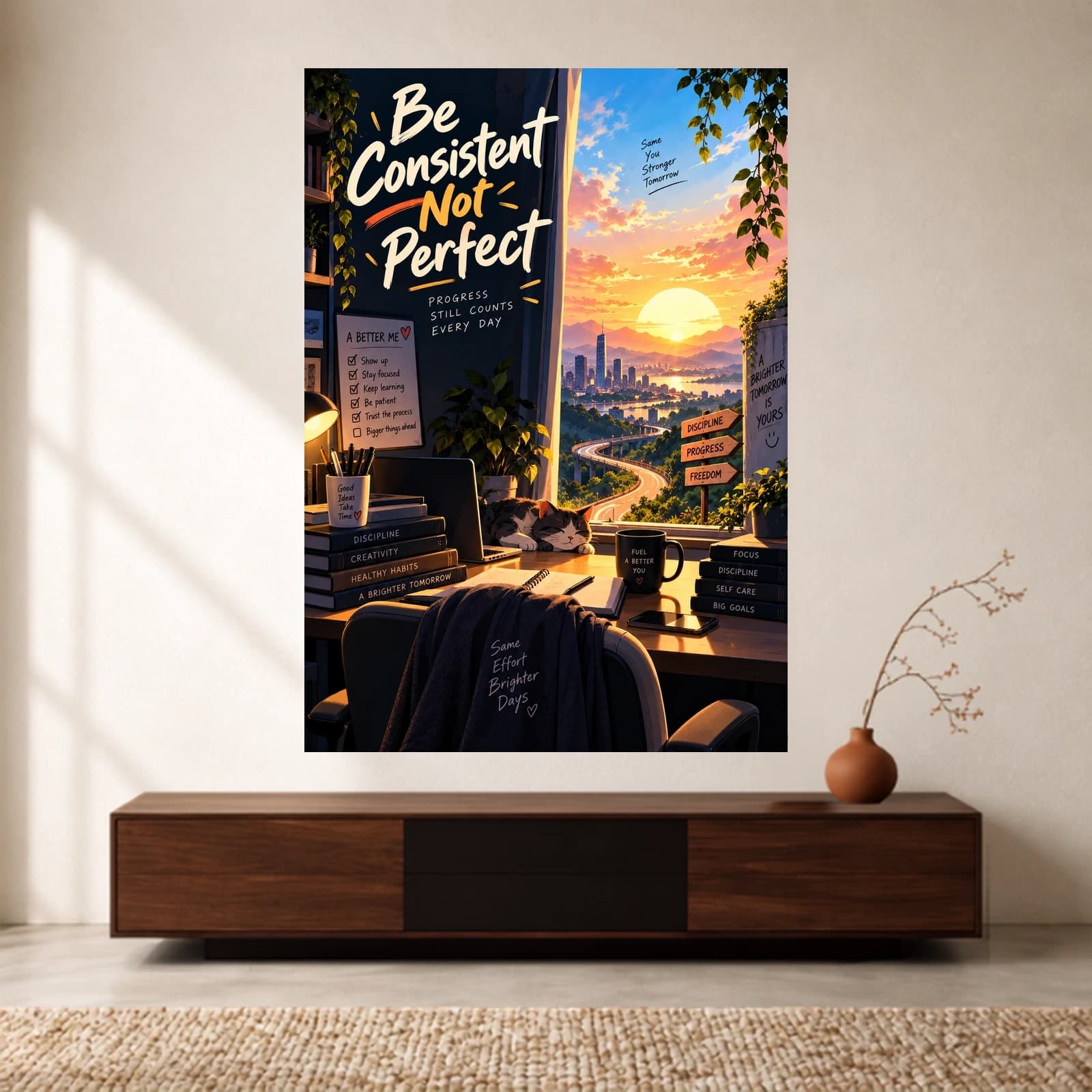 Be Consistent paper print