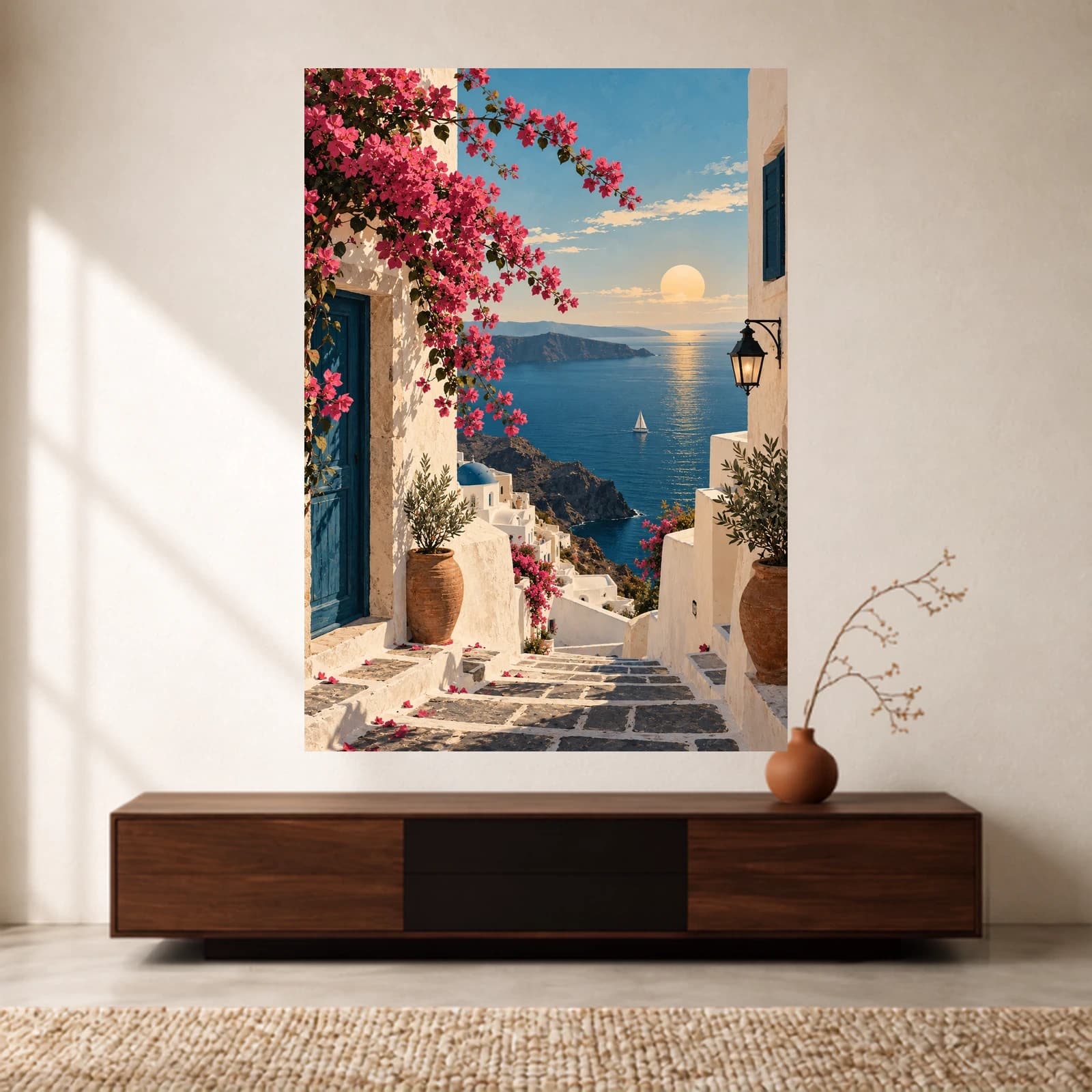 Bougainvillea by the Sea paper print