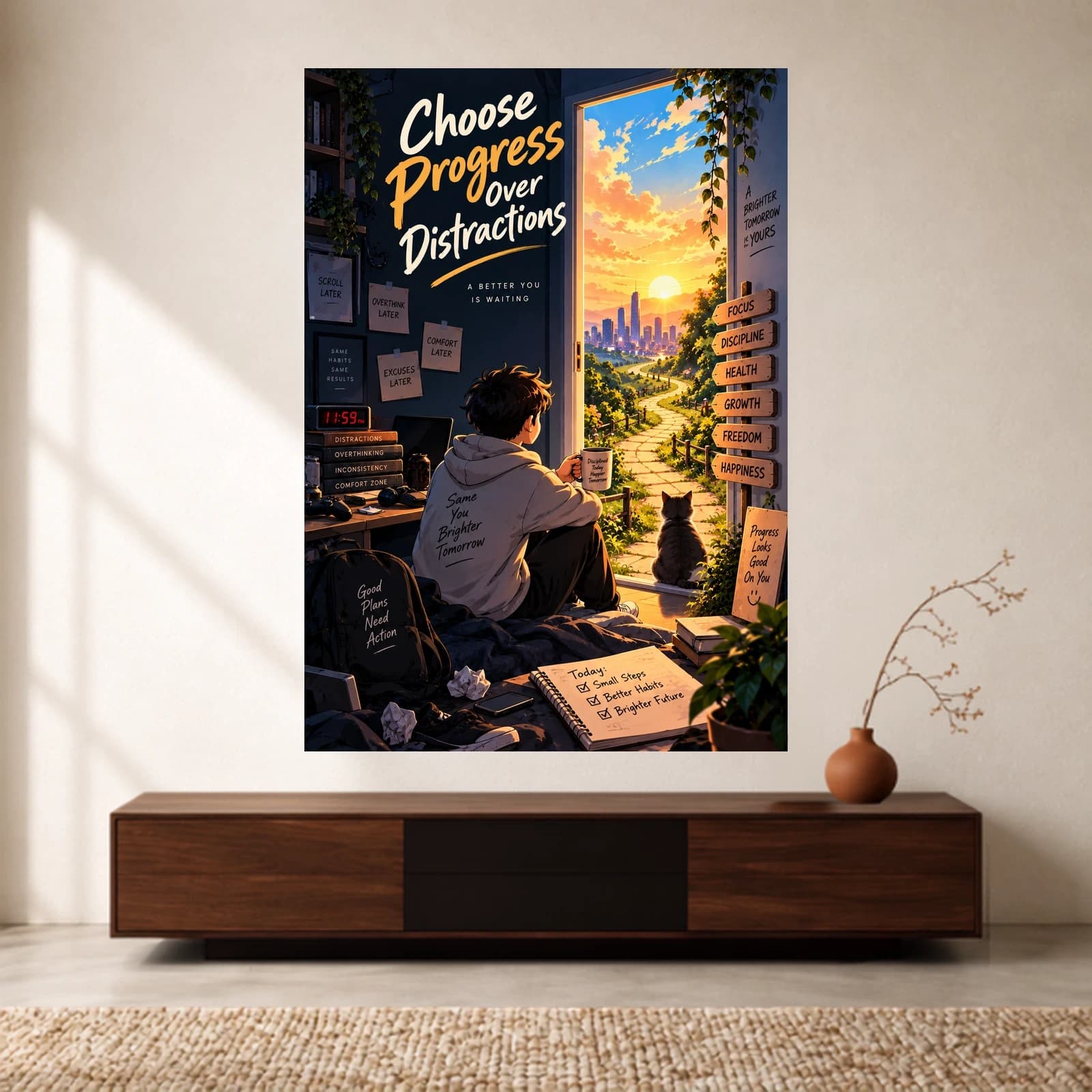 Choose Progress paper print