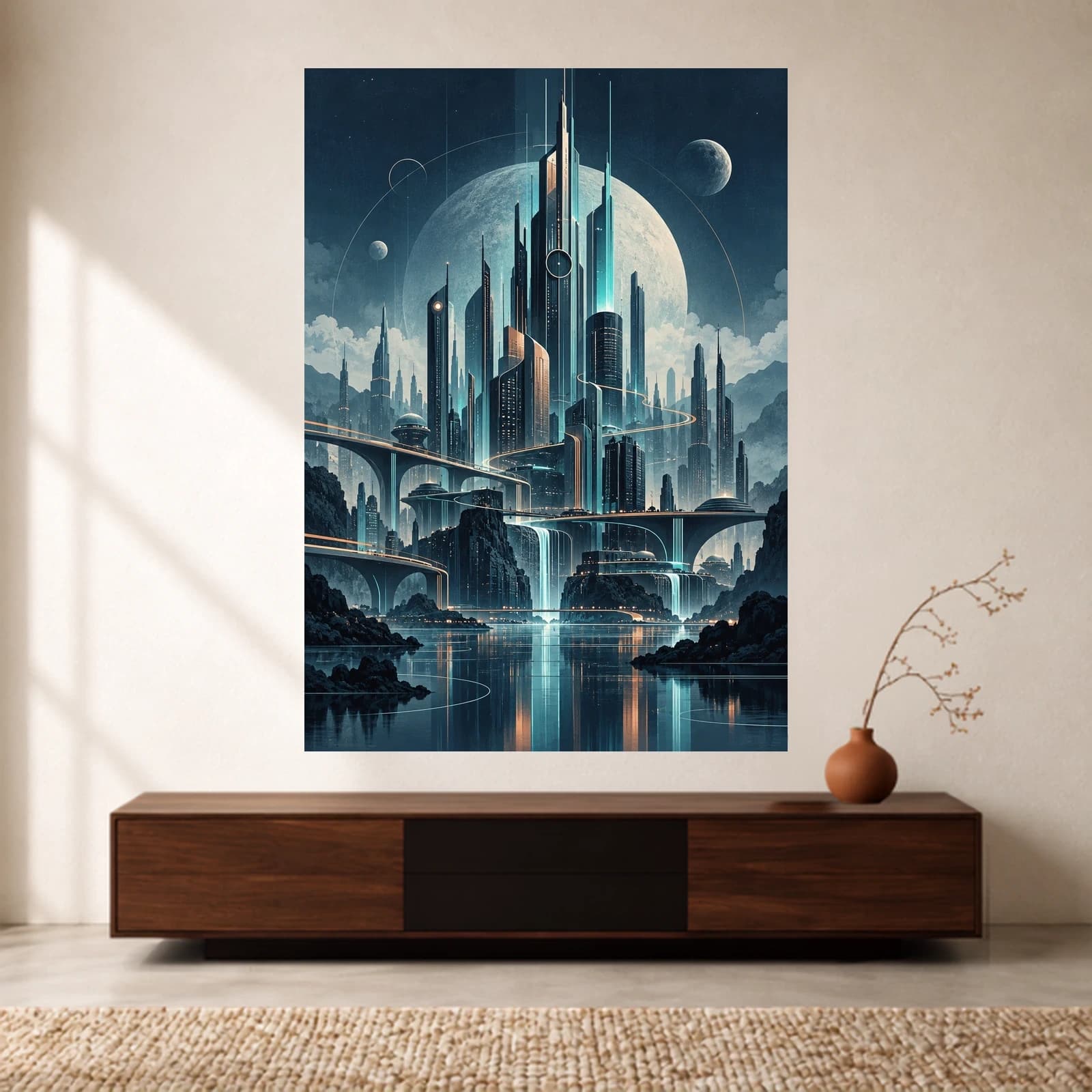 Cyberpunk Reflections paper print