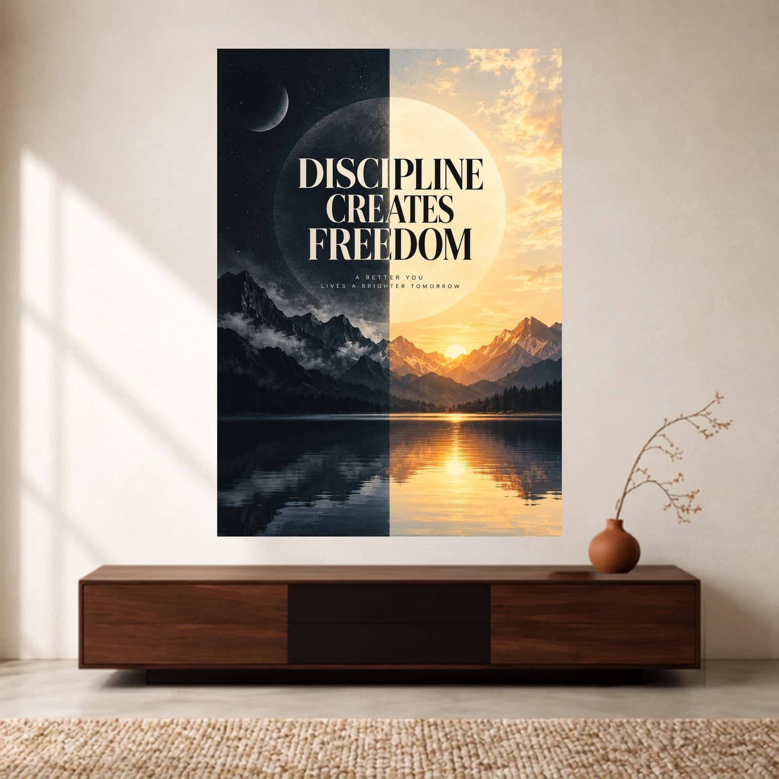 Discipline Creates Freedom paper print
