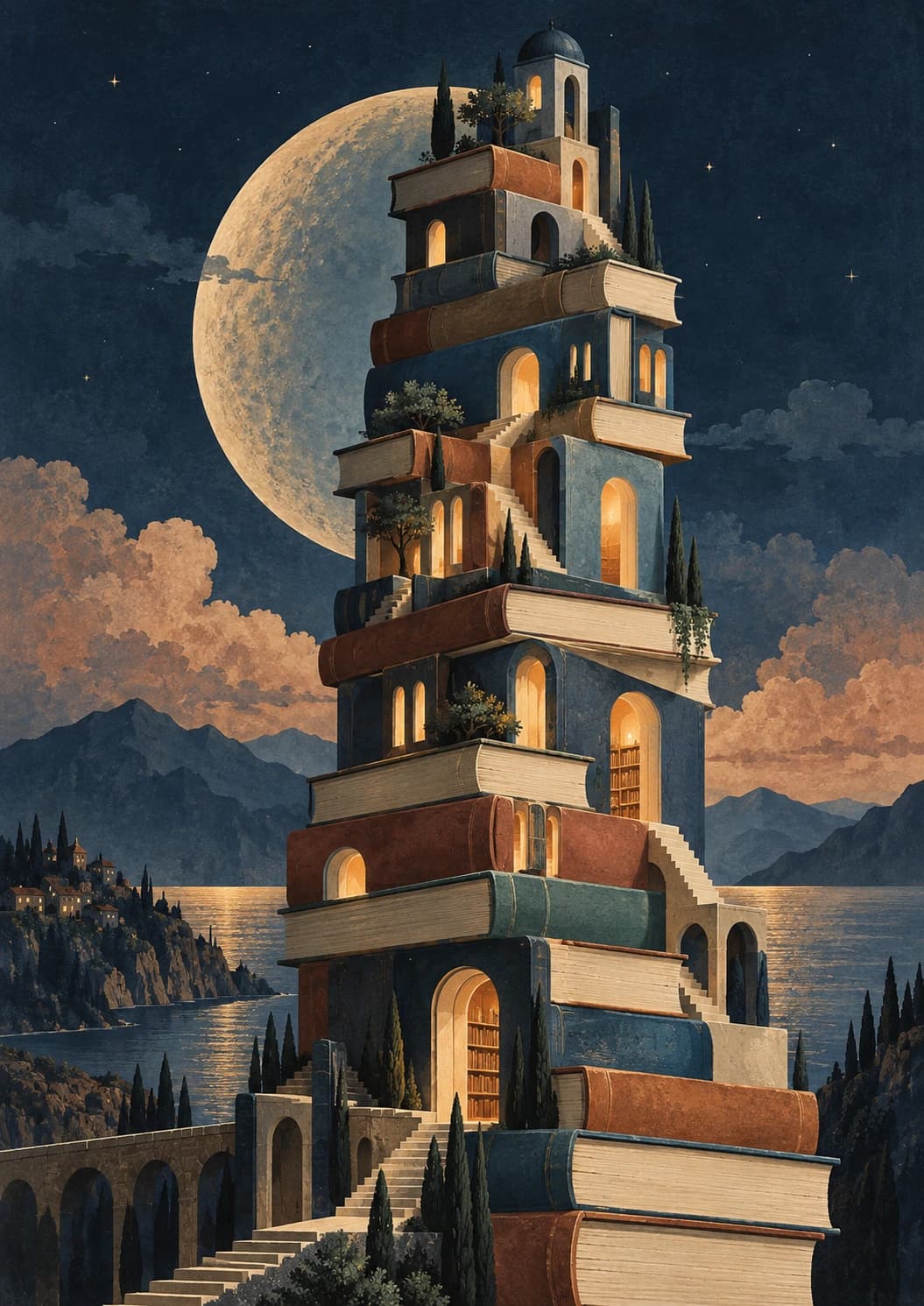 Library Moon Tower