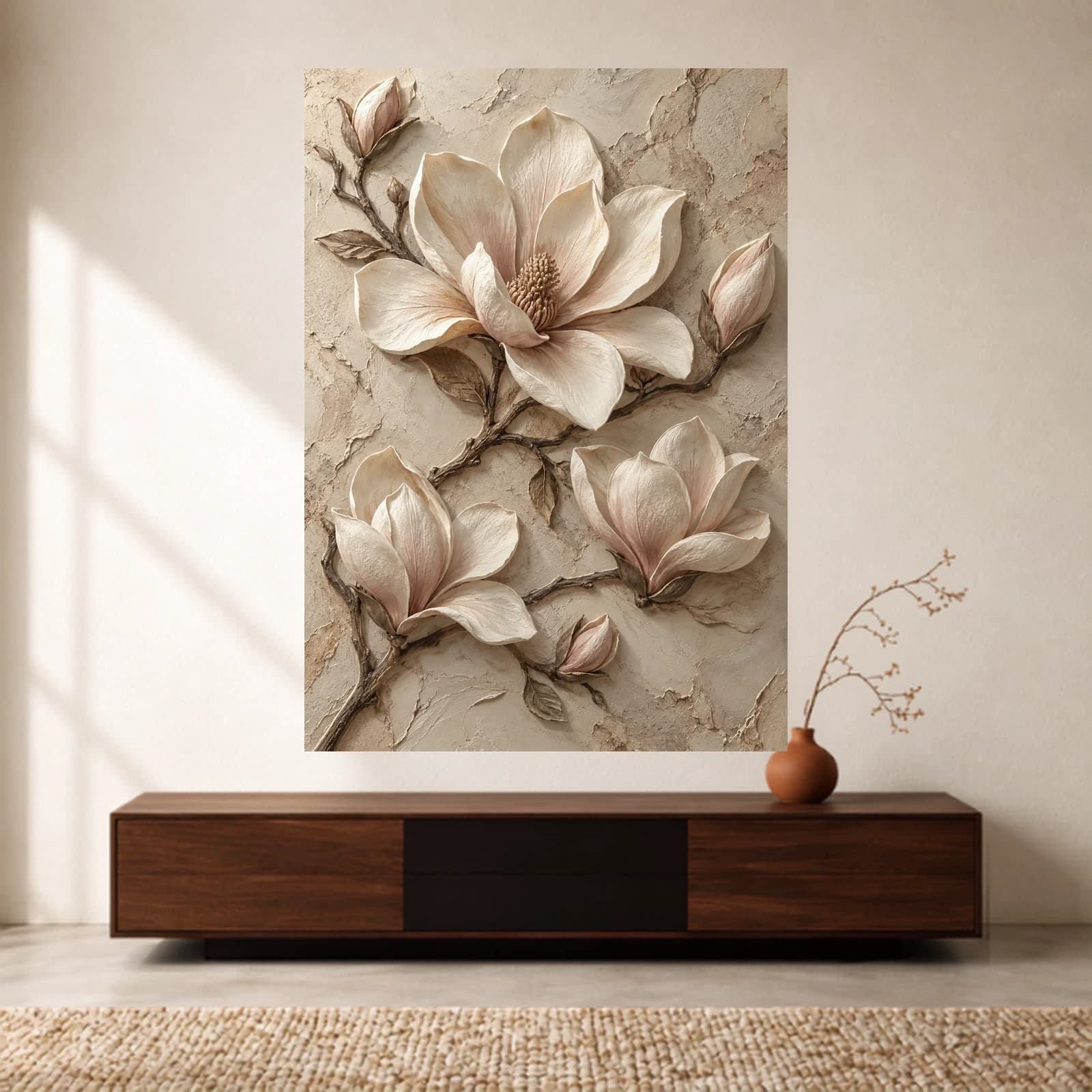 Magnolia Relief paper print