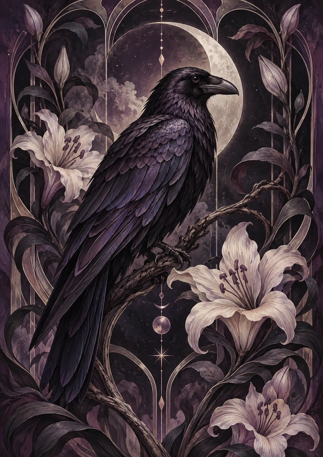 Moonlit Raven