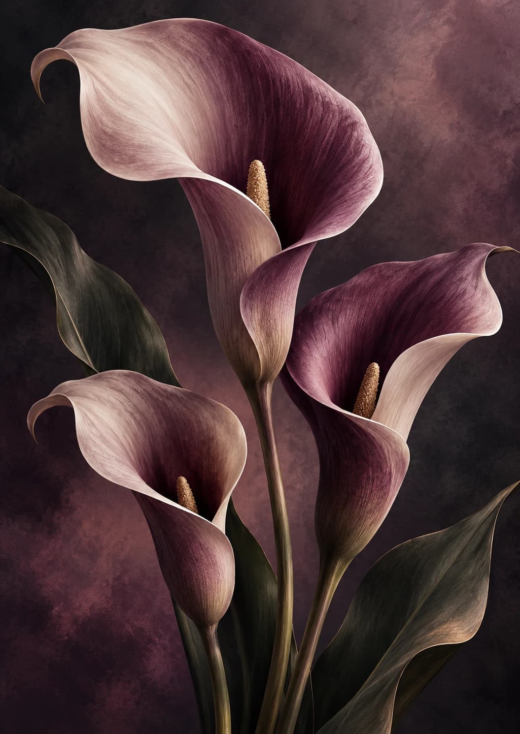 Plum Calla Lilies