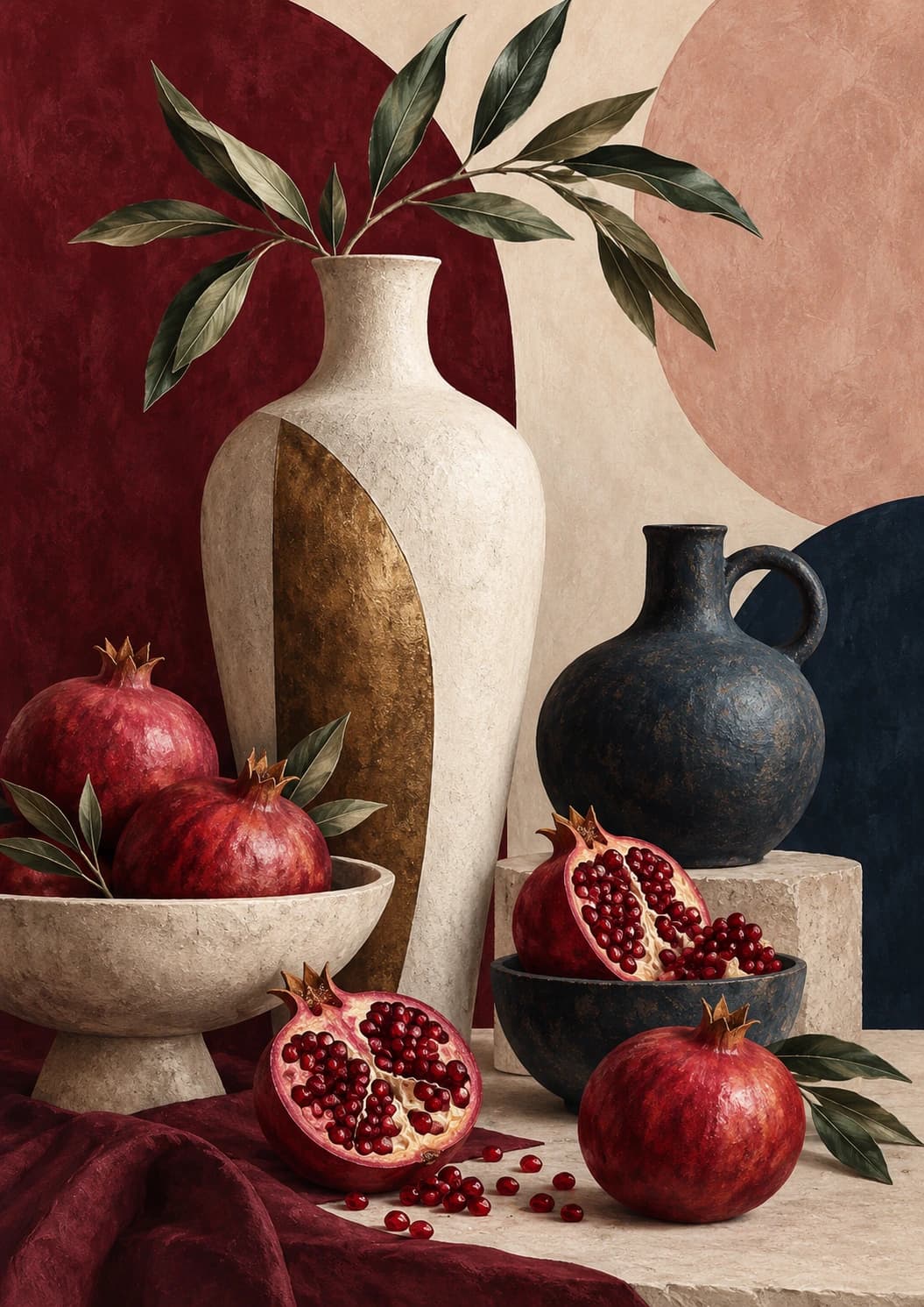Pomegranate Still Life