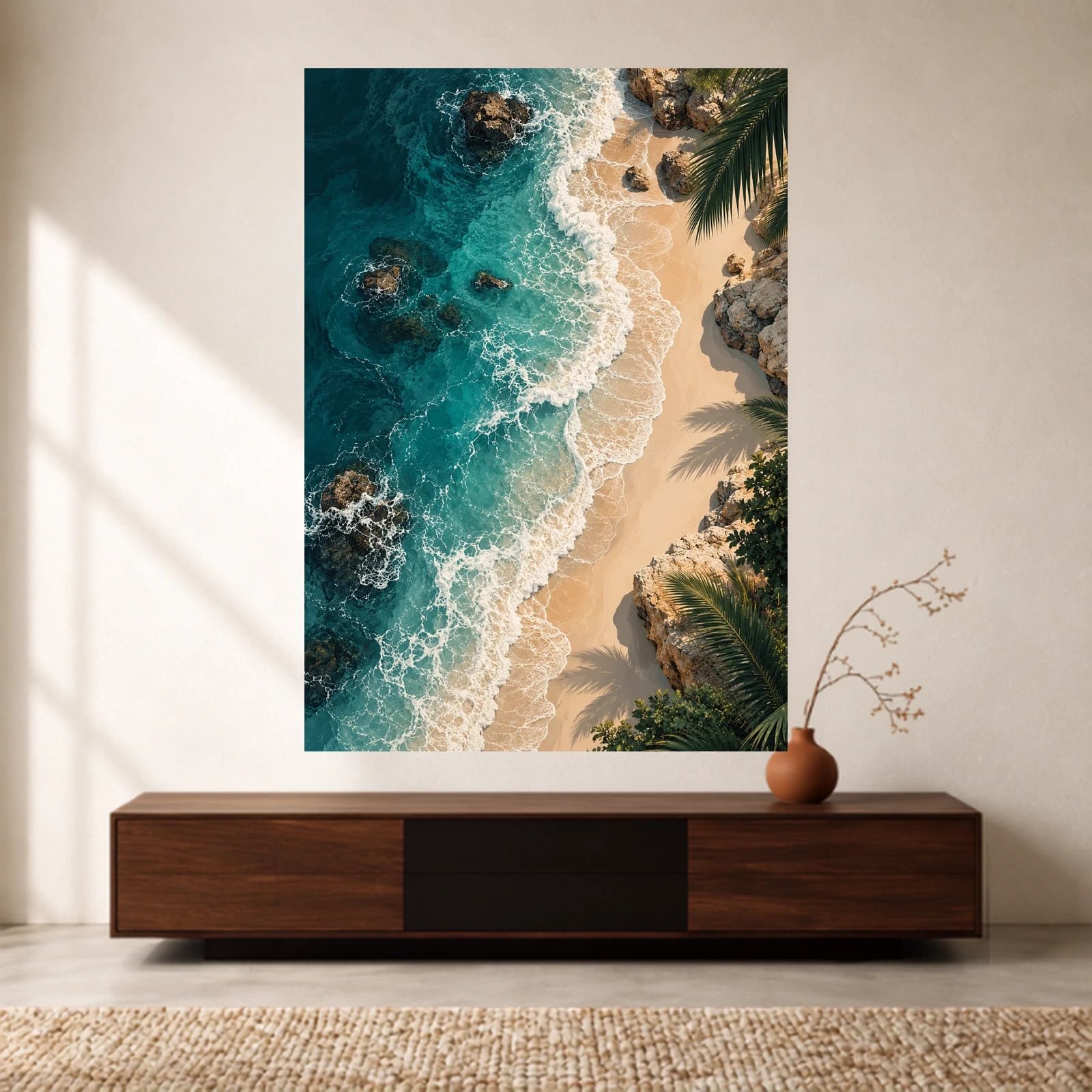 Teal Shore paper print