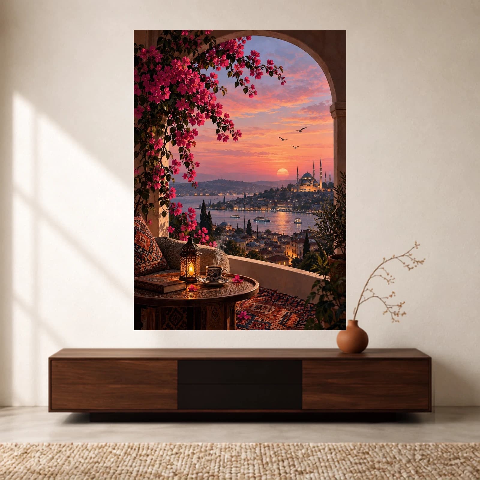 Terrace at Dusk paper print