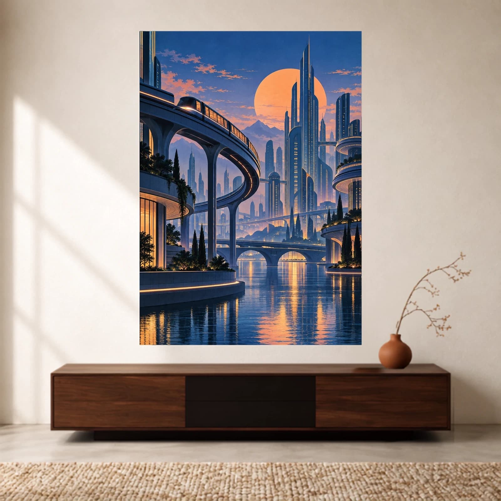 Twilight City paper print