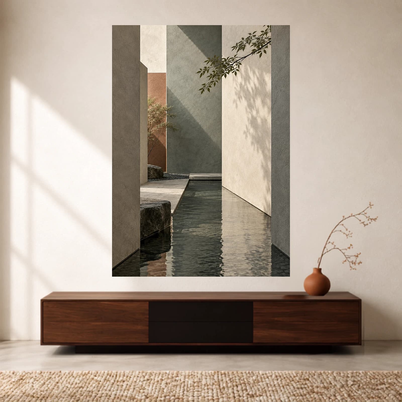 Wabi-Sabi Courtyard paper print