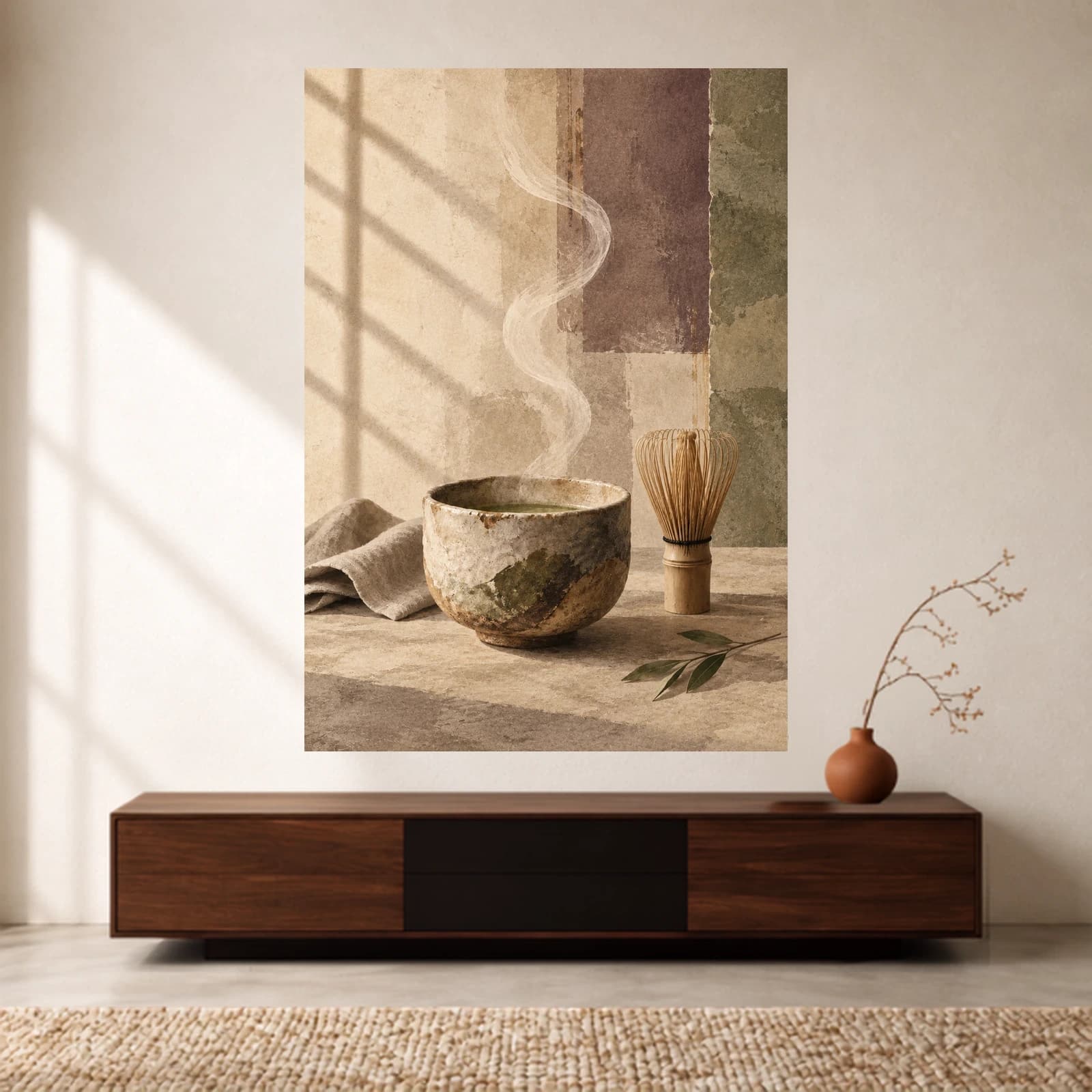 Zen Matcha Still Life paper print