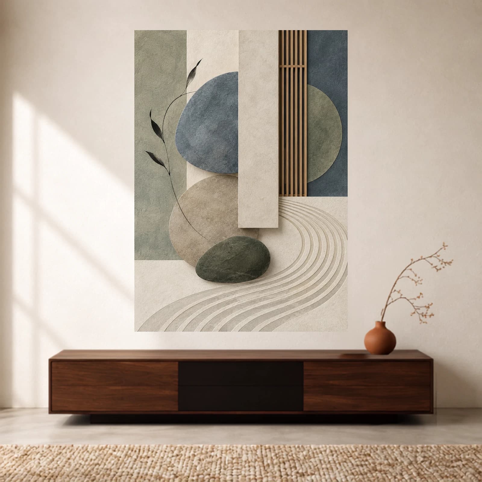 Zen Stone Garden paper print